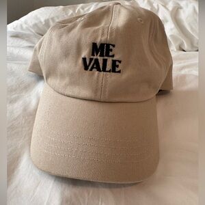 Tan Baseball Cap with Black Embroidery